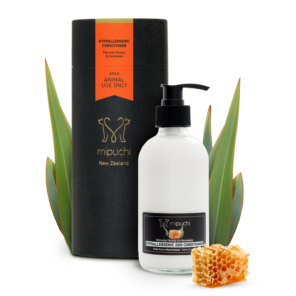Hypoallergenic Dog Conditioner Manuka Honey & Harakeke 250ml Mipuchi New Zealand Limited